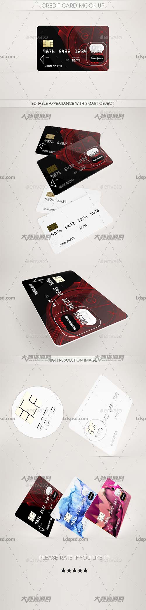 Credit Card Mock Up,借记卡展示模型